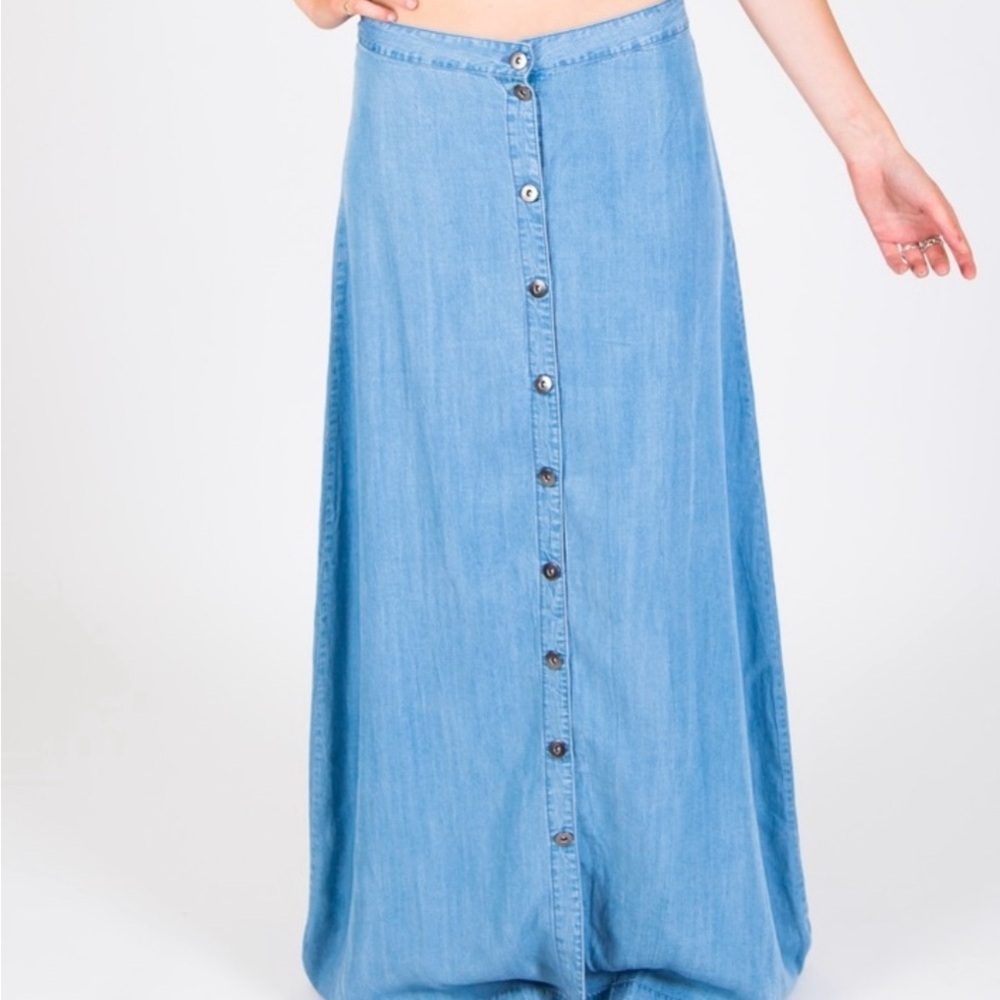 Lovestitch Blue A-Line Maxi Skirt